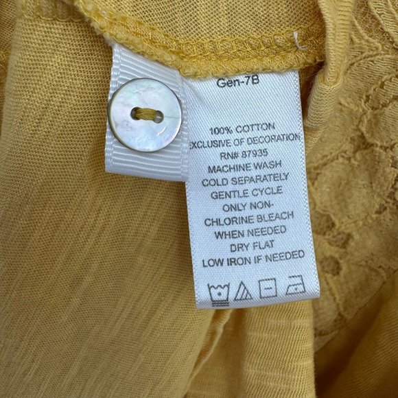 Logo Lori Goldstein‎ Womens Henley Button Tunic Top 1X Button Peasant Empire - Picture 4 of 8